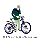 自転車：マウンテンバイク男の子 イラスト・カット